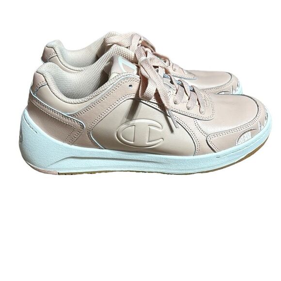 Champion super C court low mono leather sneakers spiced almond light pink 7.5 - Picture 1 of 8